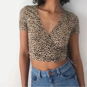 Brandy Melville Leopard Crop Top